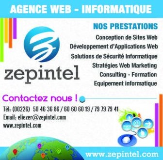 Zepintel,agence spécialiste de création de sites WEB et travaux informatiques à OUAGA