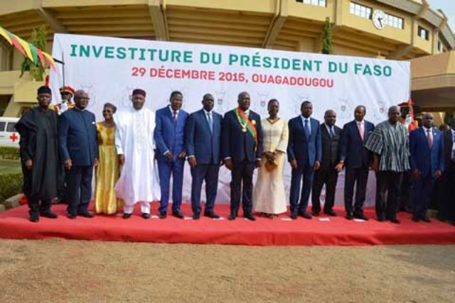 Plusieurs Chefs d'Etat à l'investiture du président Roch Marc Kristian Kaboré:présidents malien,ivoirien,sénégalais,nigérien,togolais,béninois,gabonais,guinéen,ghanéen...