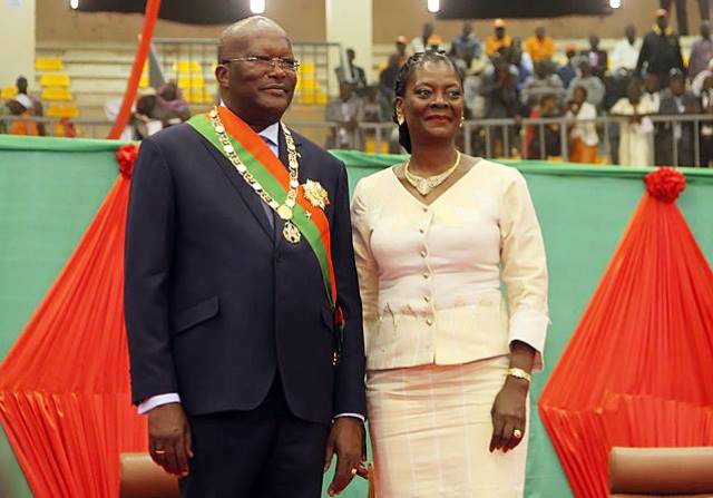 Le Président Roch Marc Christian Kaboré et son épouse Sika,Première dame.
